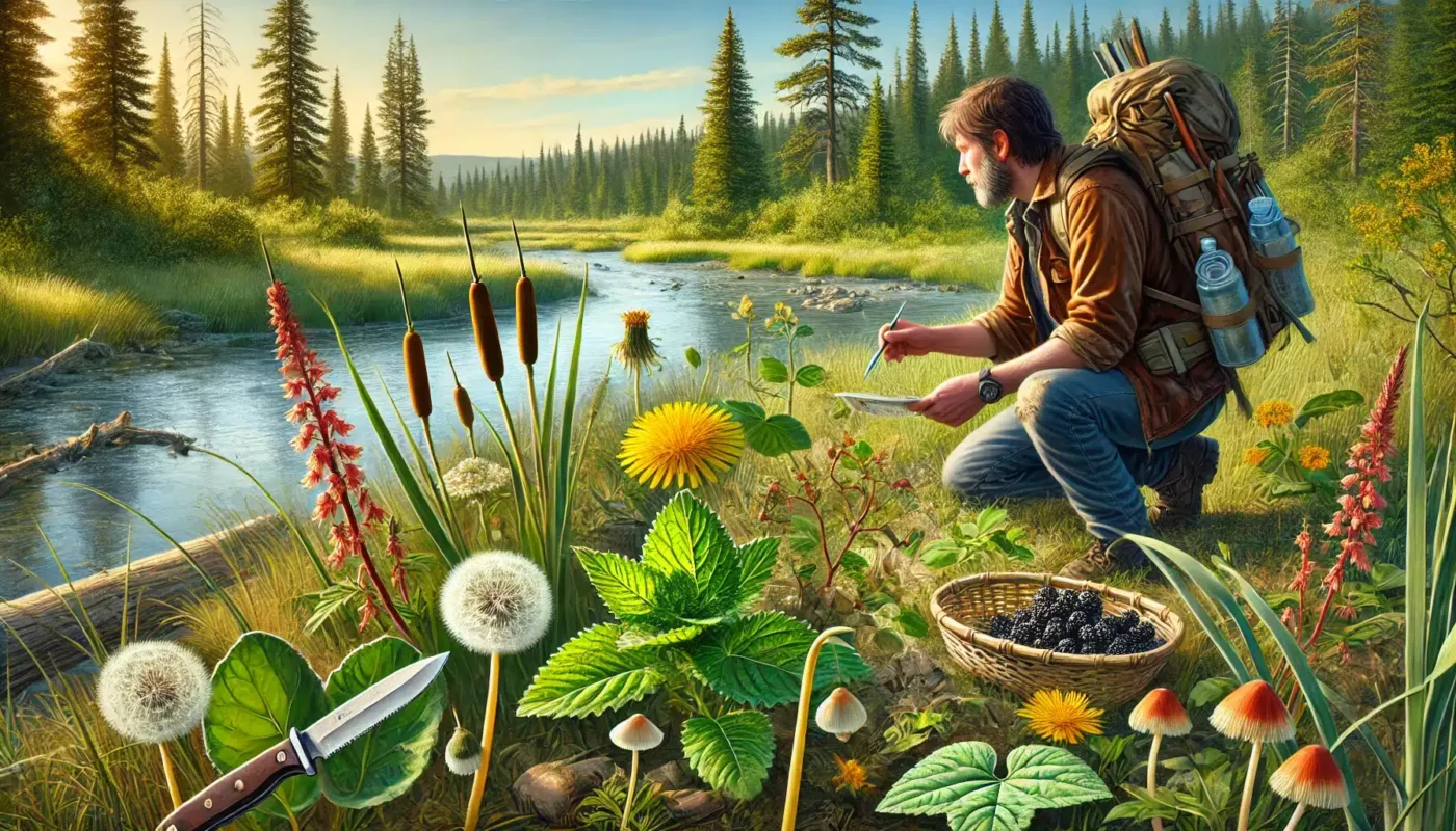 Building a survival diet outside a network with wild feed superfoods